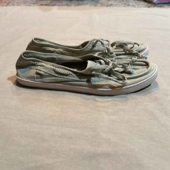 Sanuk Women's Pair O Sail, Olive Canvas, Size 9 - Picture 4 of 7